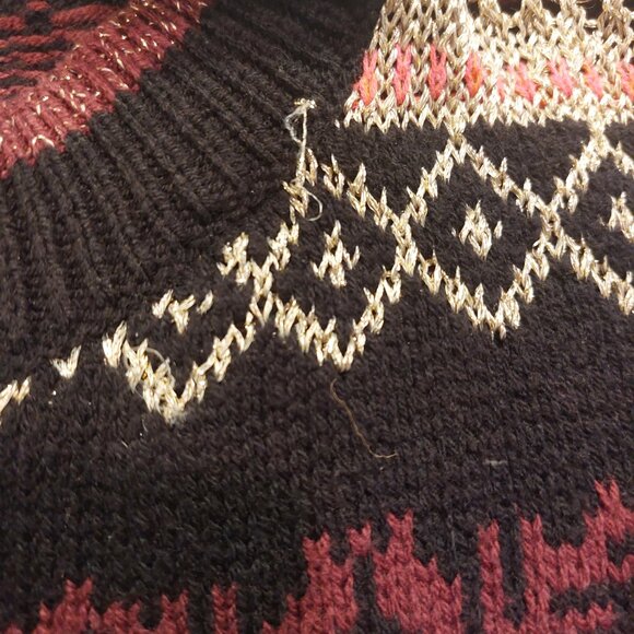 Women's Small Free People Cozy Cottage Half Zip Balloon Sleeve Boho Pullover - Picture 11 of 11